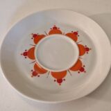 Ensemble à café 4 tasses et soucoupes, porcelaine vintage 1970