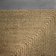 Brown flat-woven jute Indian rug, 1970.