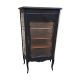Louis XV style black patinated cherry wood display case