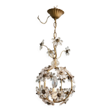 antique chandelier with crystal drops
