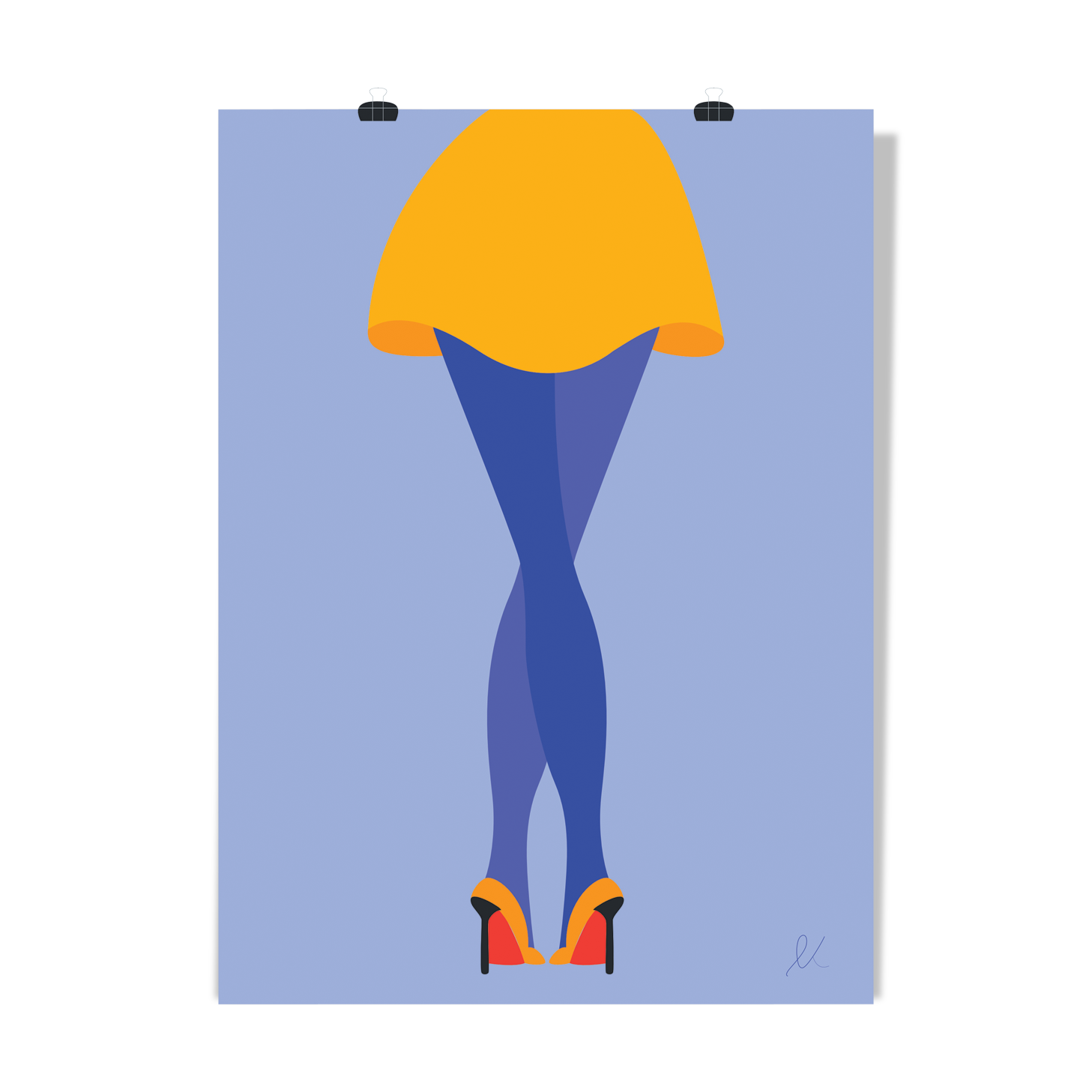 Yellow legs - format A4, 21x29.7cm illustration