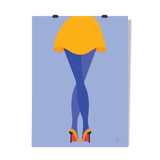 Yellow legs - format A4, 21x29.7cm illustration