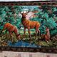 Old Wall Hanging Tapestry Hunting Theme 118 X 170 Cm