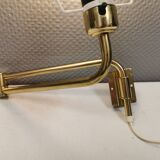 Danish “swing arm” wall lamp in brass by Lyskaer Lightning (LB) 1980s.