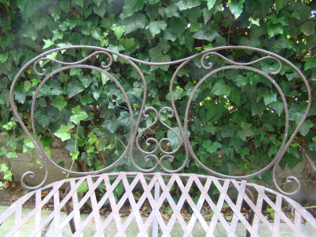Old wrought iron bench