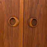 Danish mid century vinyl record cabinet in teak, 1970s