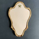 Miroir ancien en bois doré à la feuille, au mercure 19e siècle