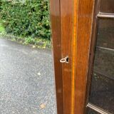 Victorian corner cabinet in solid wood and marquetry