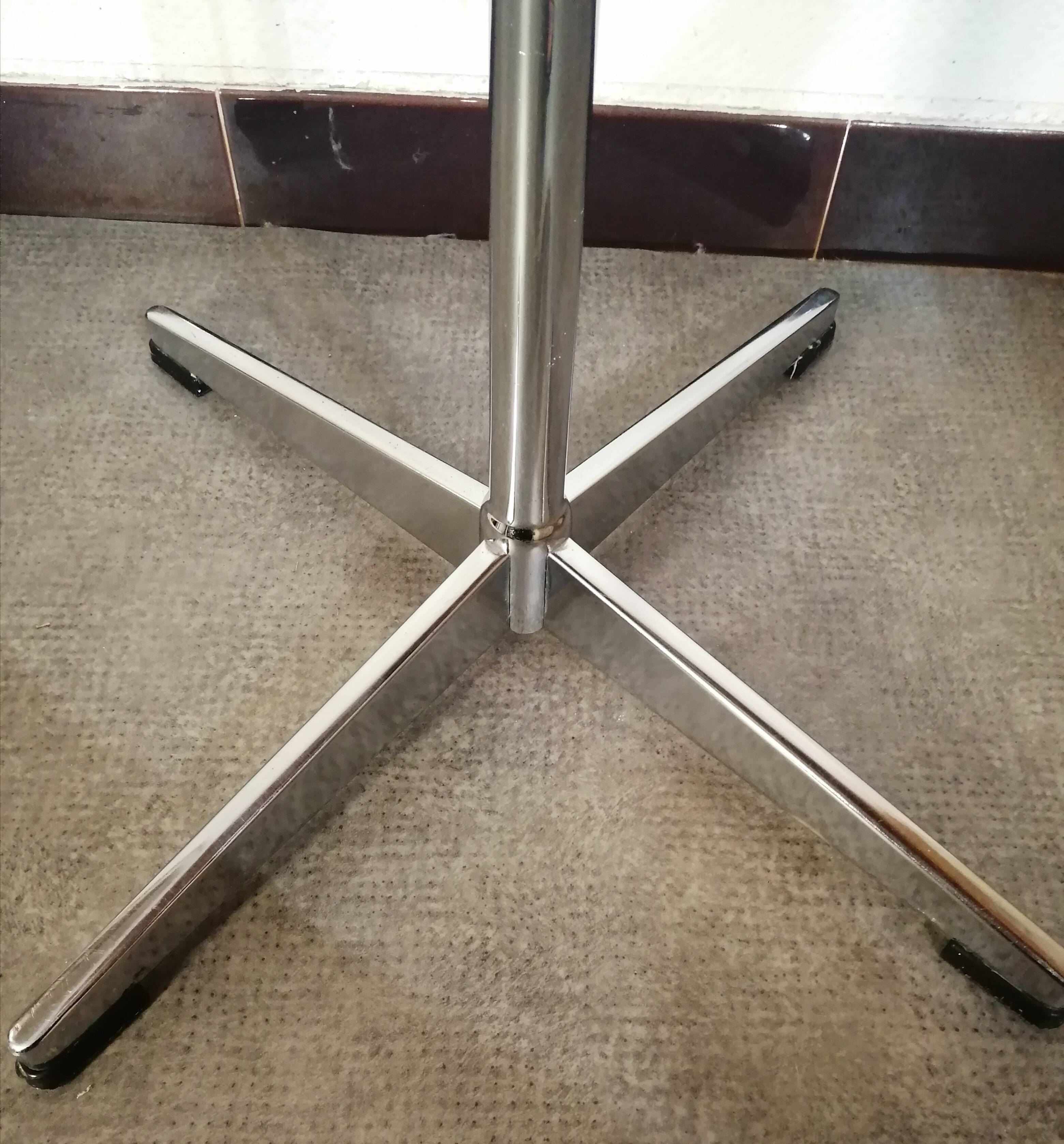 Chrome metal coat rack parrot, 12 balls, vintage 1970s