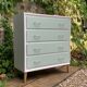 Vintage 1950s compass foot chest of drawers