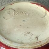 Faience pot cover slip decor fish garland