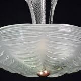 Luxury Barovier & Toso chandelier, Murano Pulegoso glass, 1950s