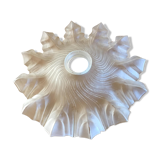 White opaque glass skirted lampshade