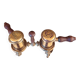 Brass salt and pepper shakers