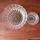 Vintage glass dessert service, bowls and serving dish.
