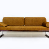 Canapé tubulaire en acier chromé Bauhaus de Hynek Gottwald, années 1930
