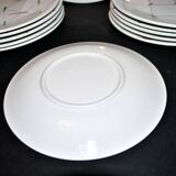 11 Vintage Ceramic Dessert Plates and Pie Dish with Tile Decor