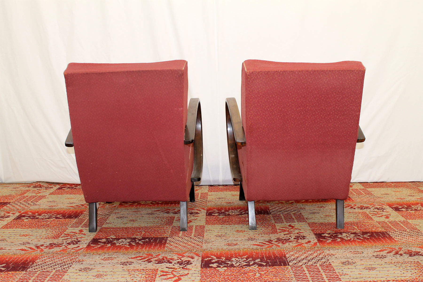 Pair of bentwood armchairs by jindřich halabala for up závody, 1950´s