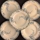 Set of 10 dessert plates KG Lunéville Passiflore model