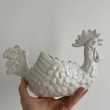 Pottery ceramic rooster - dish.