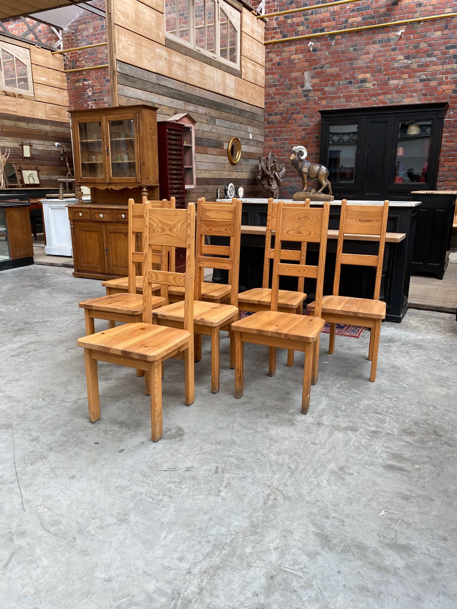 Pine chairs by Roland Wilhelmsson for Karl Andersson & Söner, Sweden, 1960s