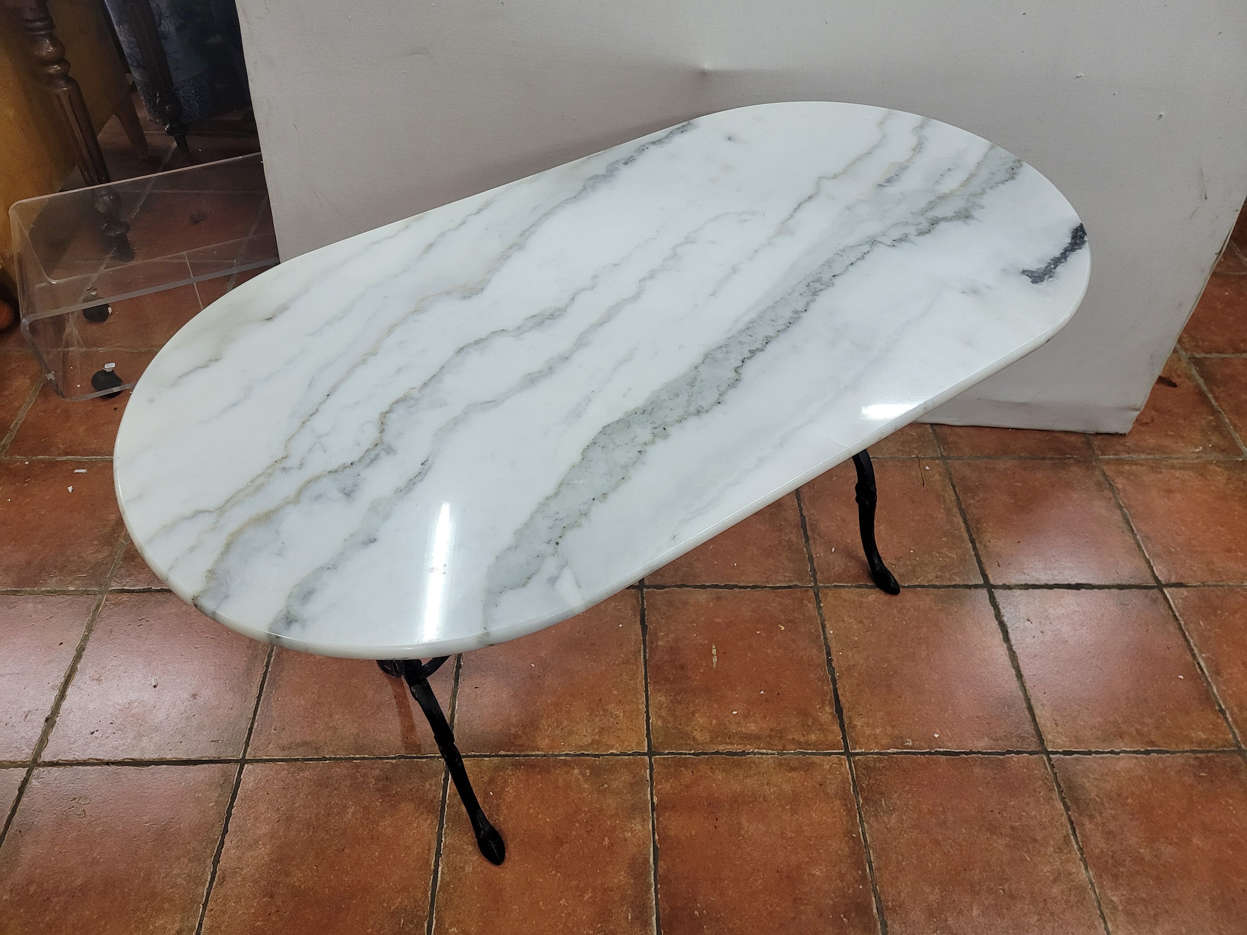 Bistro table with marble top