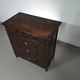 Particularly cool English chest of drawers. Dated (Charles 2 era). Made of solid oak with beautiful patina.