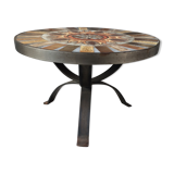 Round coffee table, ceramic 50s