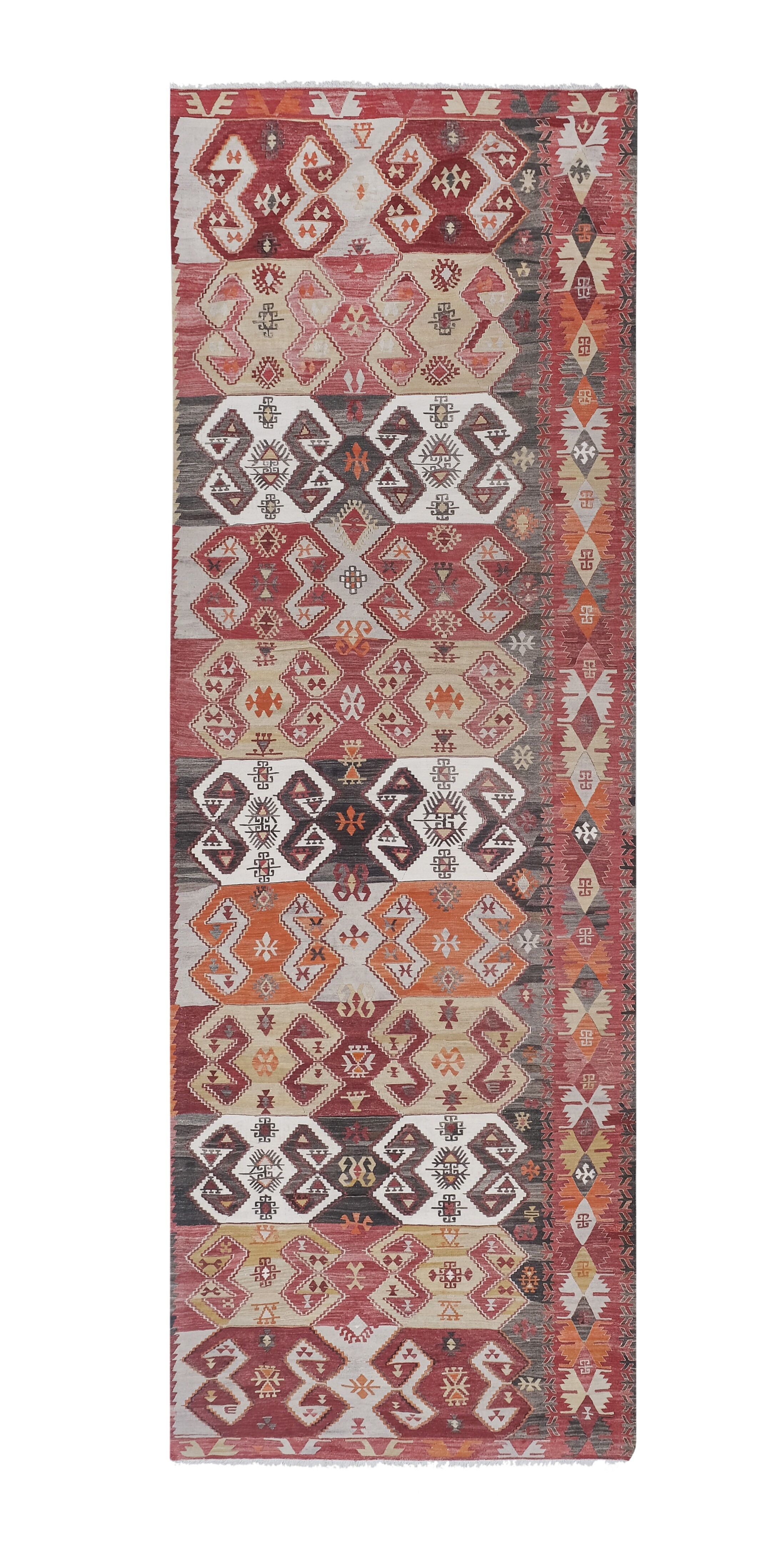 Vintage Turkish rug from Oushak, handwoven 150x440 cm