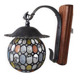 Retro wall light - Globe colored cloisonné glasses. - 1950-60