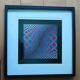 Idée Cadeau Noël : Sérigraphie Vasarely "Octogone" Encadrée (40x40cm)