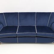 Guglielmo Ulrich Art Deco Italian Velvet Sofa, 1940s