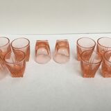Suite of 10 small glasses