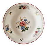 Large Deep Plate in Sarreguemines Earthenware Agreste Model