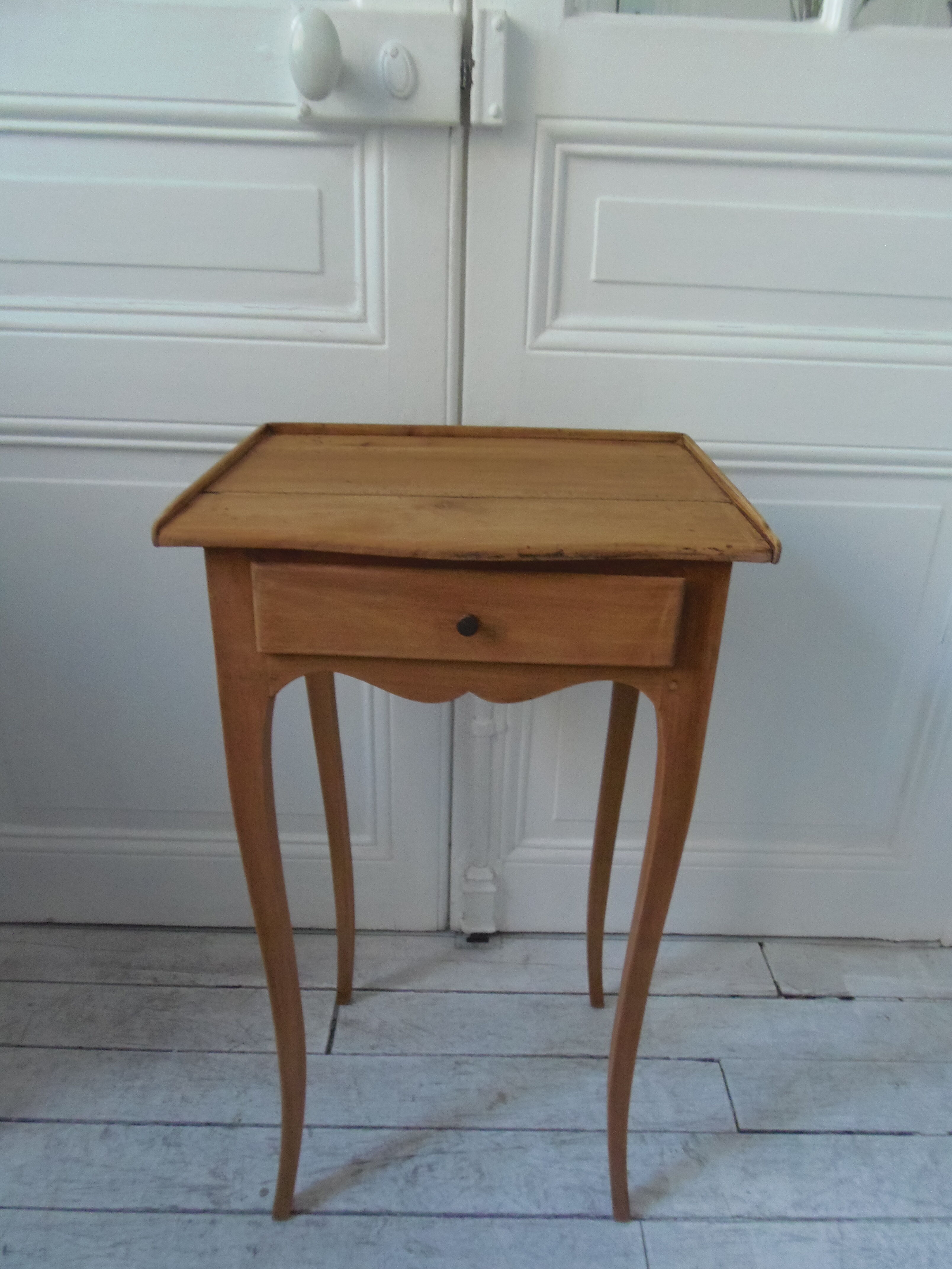 Bedside table from the 1900s, 1 drawer, waxed finish