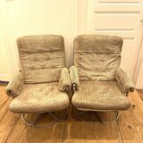 Pair of Bruno Mathsson armchairs for DUX