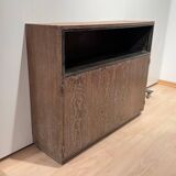 Art Deco Office Cabinet in Limed Oak from De Coene, 1935