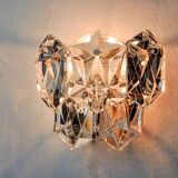 Kinkeldey wall lamp, cut crystals, 2 levels, Germany, 1970