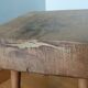 Stool, brutalist side table in solid oak.