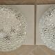 Set of 2 hammered glass ceiling lights