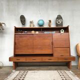 Maurice Pré high sideboard for Lieuvin in teak 1960