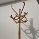 Vintage rattan bamboo parrot coat rack