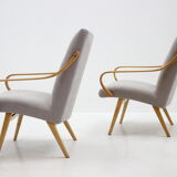1960s  Pair of Ton Armchairs by Jaroslav Smidek, Czechoslovakia