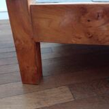 Vintage coffee table in elm and slate