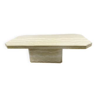 Vintage 1970s travertin coffee table