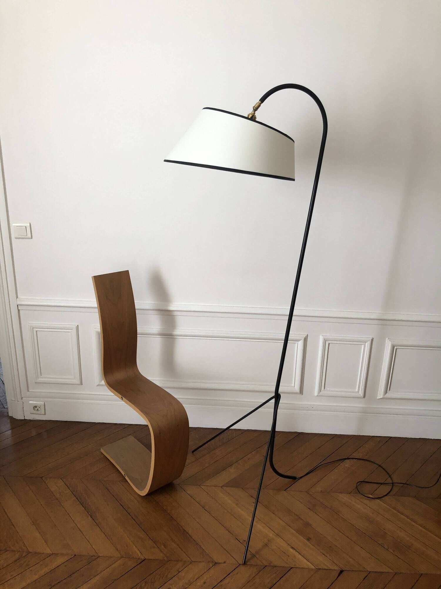1950s tripod floor lamp