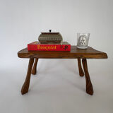 Mid Century Modern Oak Wood Nesting Table