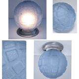 Art Deco ceiling light, blue glass, 1920s