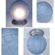 Art Deco ceiling light, blue glass, 1920s