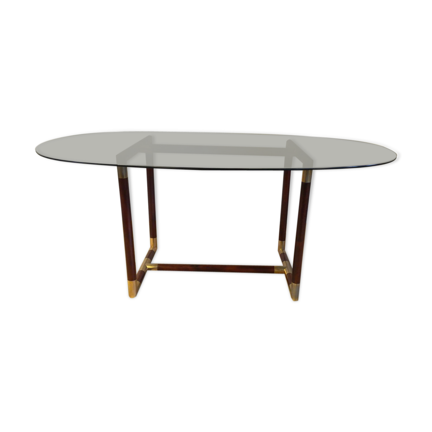 Roche Bobois table in 70s smoked glass